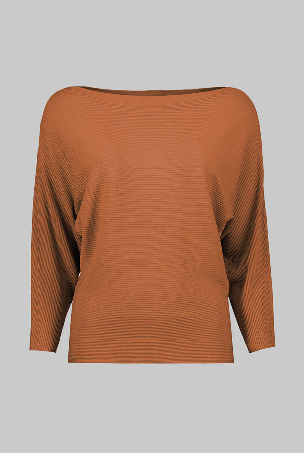 Blusa canale manga 3/4 kimono Café