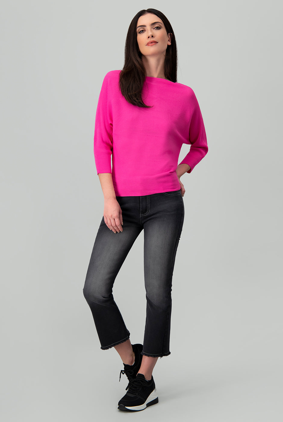 Blusa canale manga 3/4 kimono