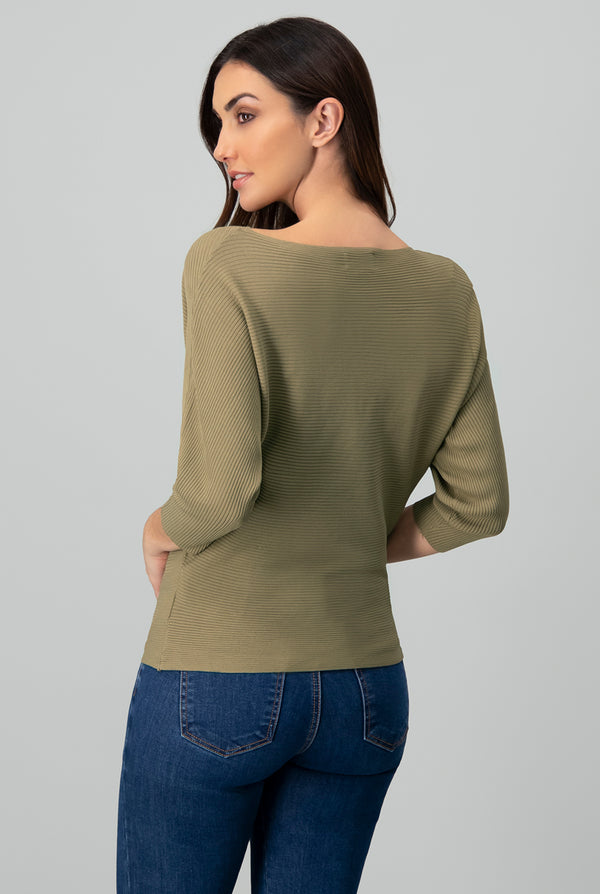 Blusa canale manga 3/4 kimono Verde
