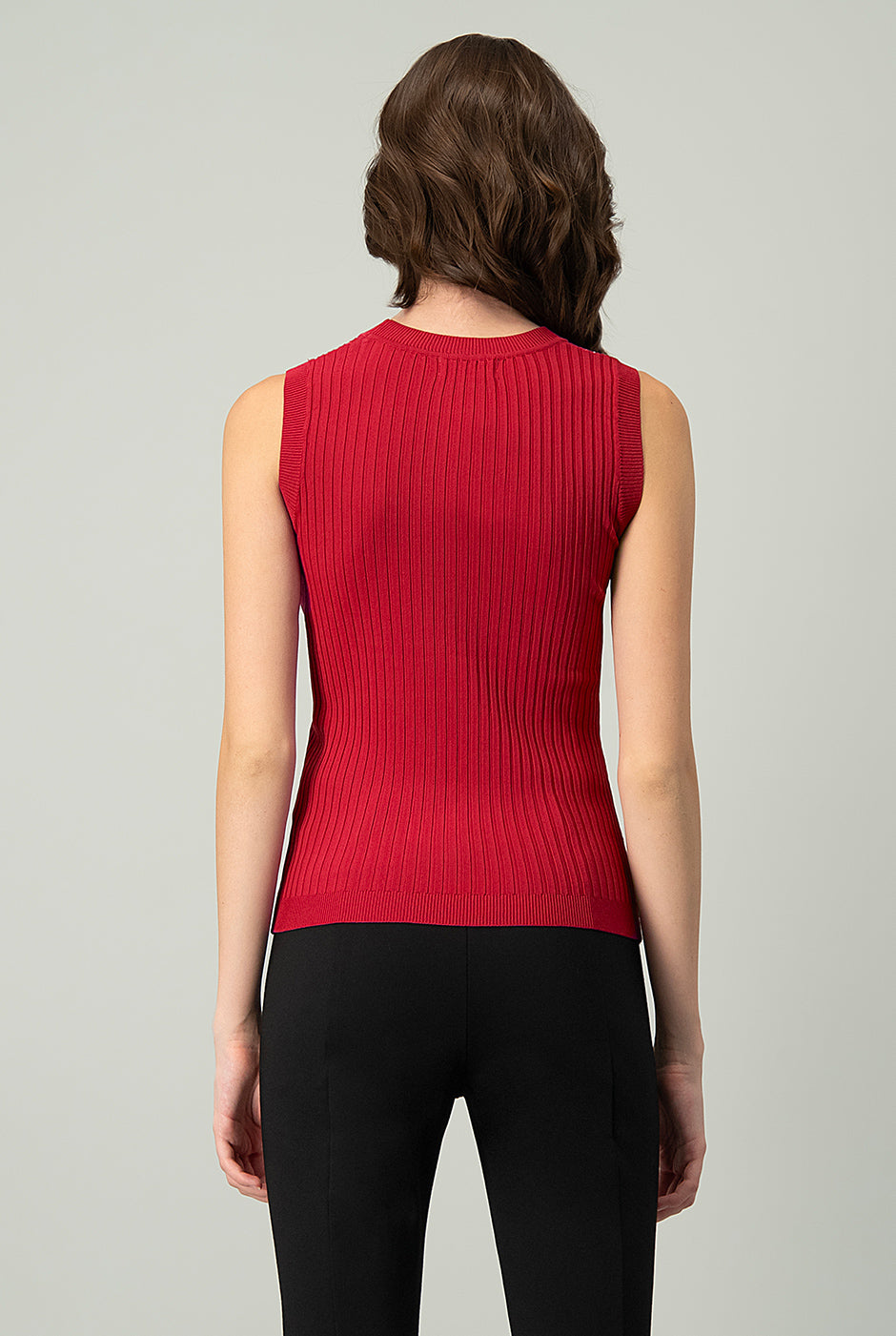 Top básico sin mangas Rojo