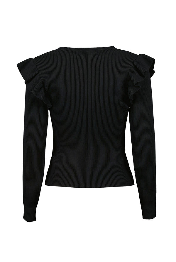Blusa manga larga con plisado en sisa