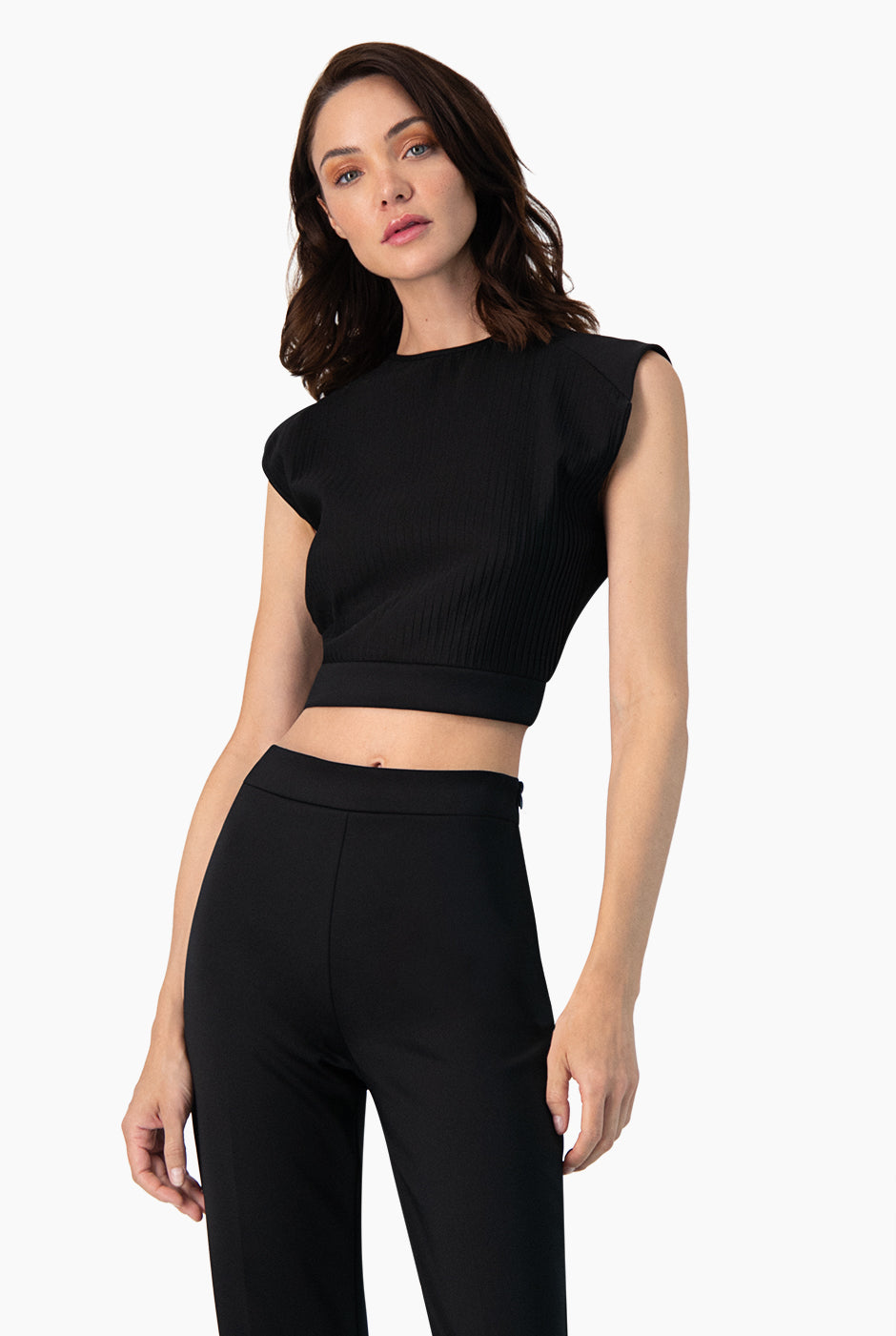 Blusa recta con abertura en espalda