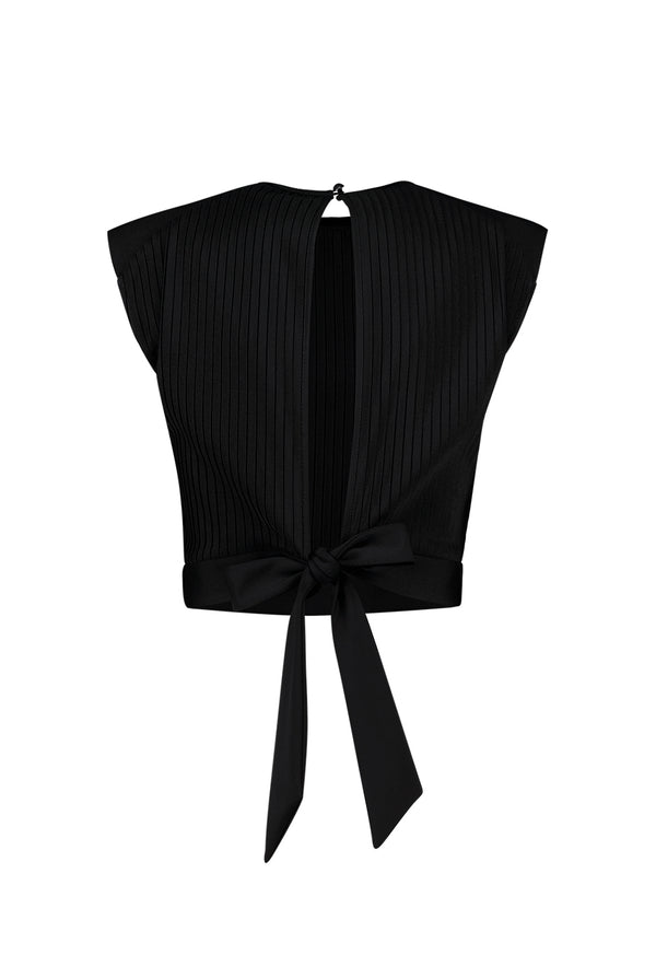 Blusa recta con abertura en espalda