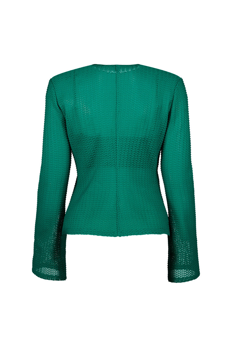 Blusa recta tejida de manga larga