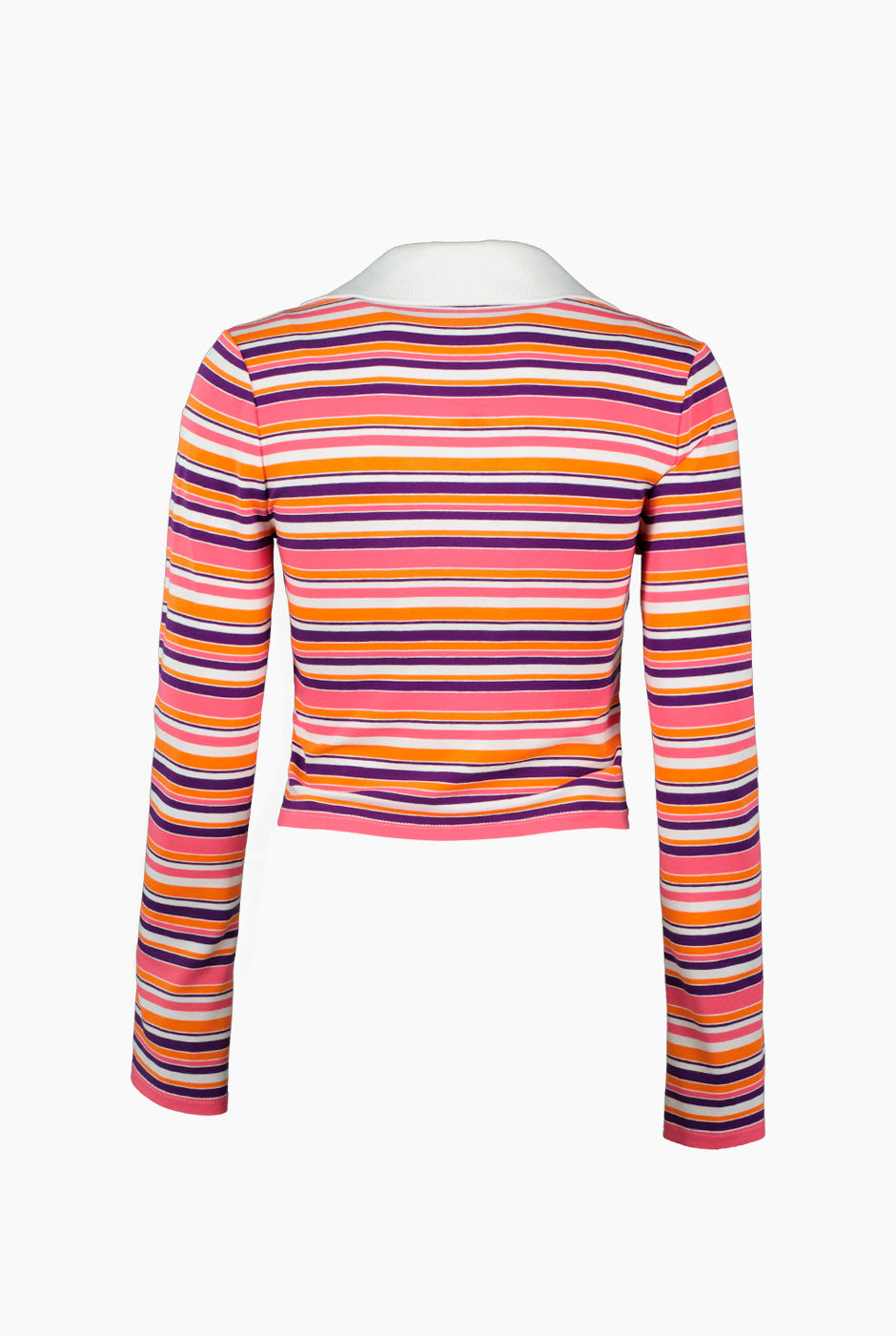 Blusa corta de manga larga y cuello en cardigan