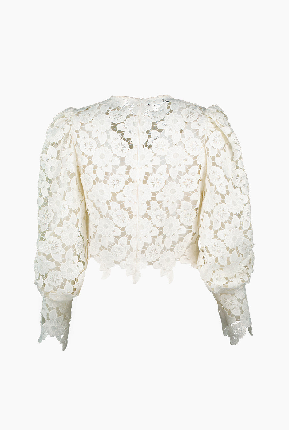 Blusa de manga larga con puños y cuello alto