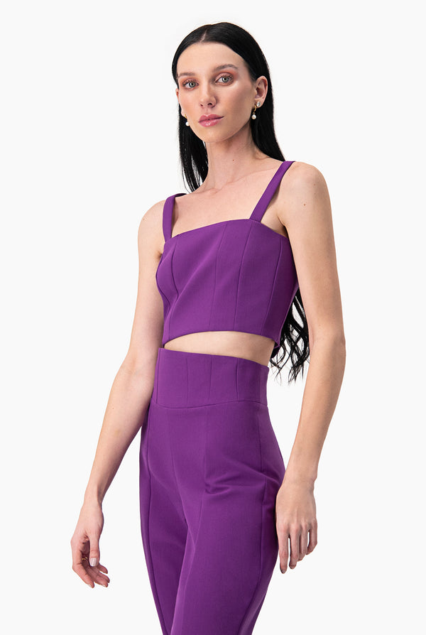 Crop morado de tirantes