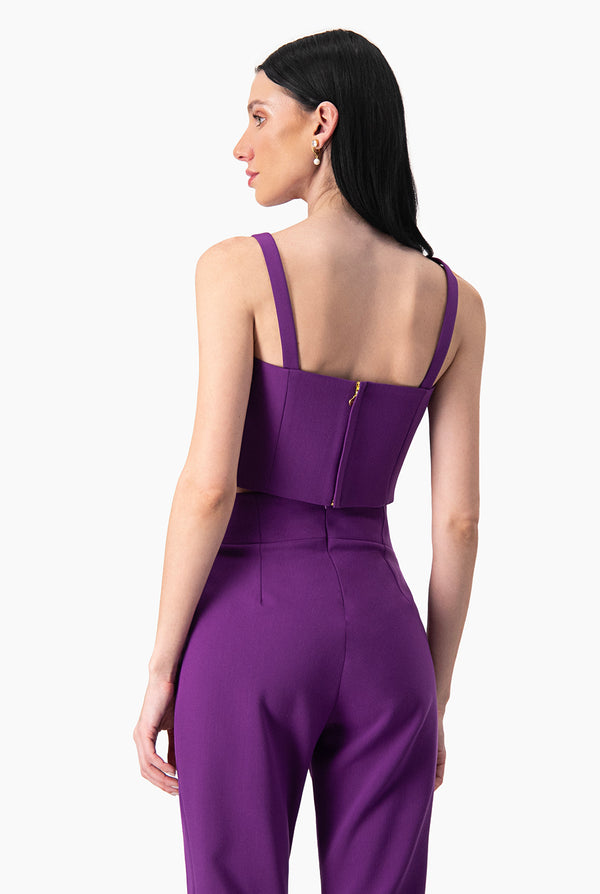 Crop morado de tirantes
