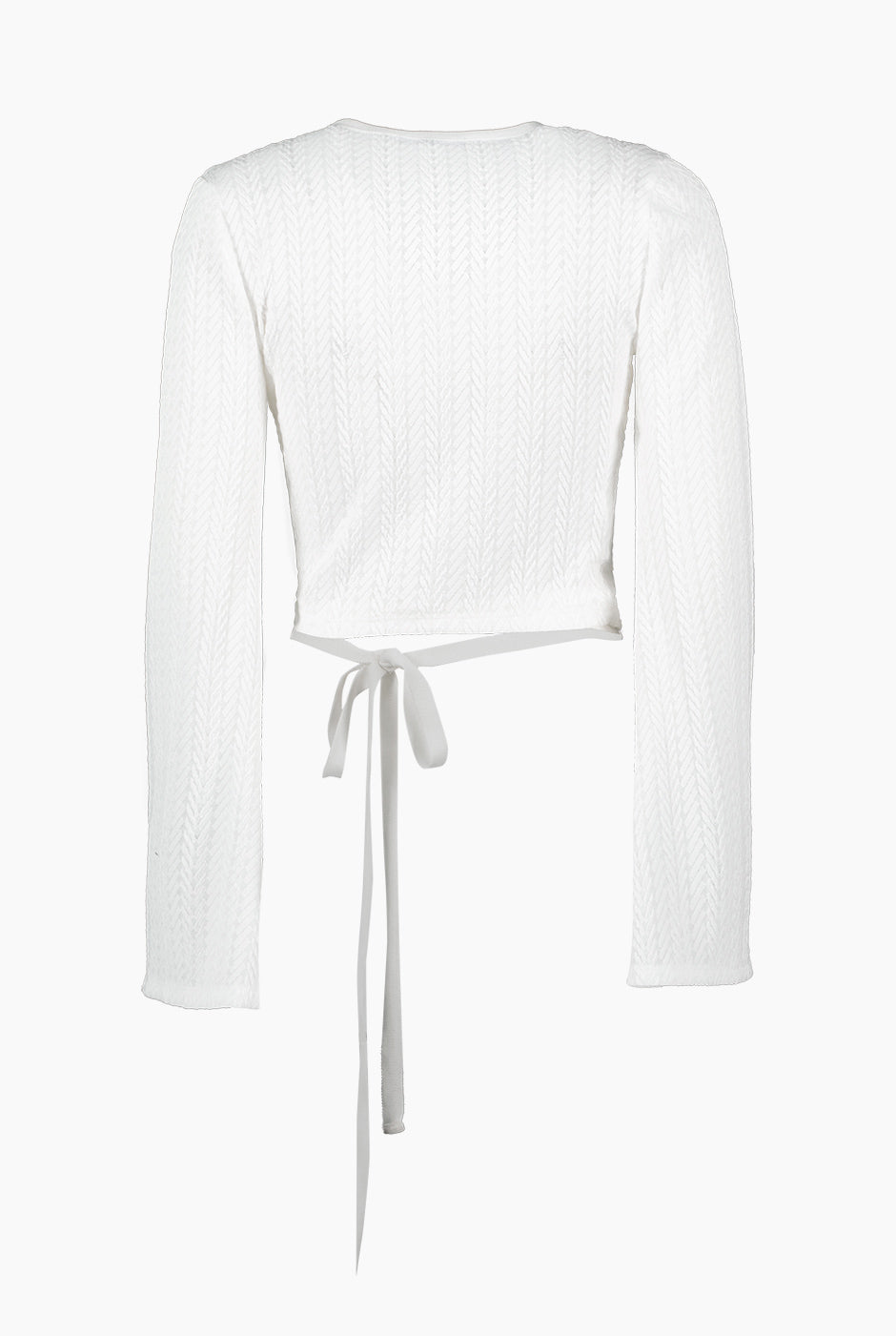 Blusa tejida con manga larga acampanada y escote en V