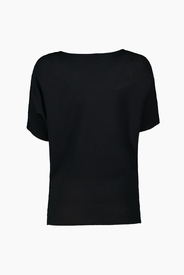 Blusa manga corta color negro