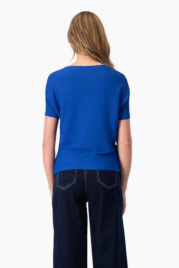 Blusa manga corta color azul rey