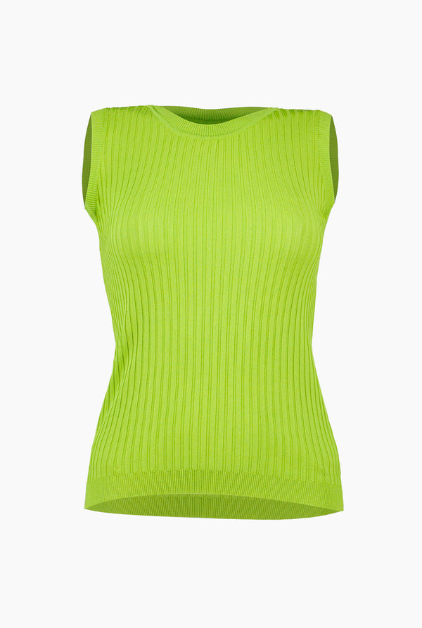 Blusa sin mangas color verde claro
