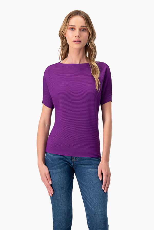 Blusa manga corta color morado