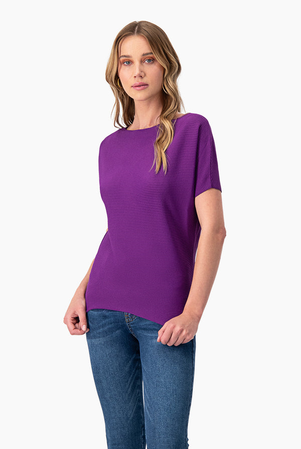 Blusa manga corta color morado