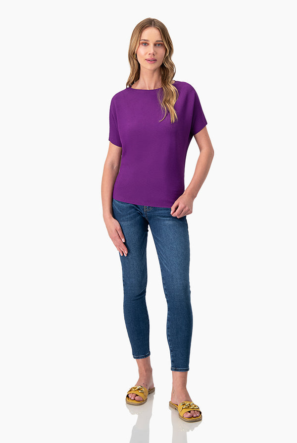 Blusa manga corta color morado
