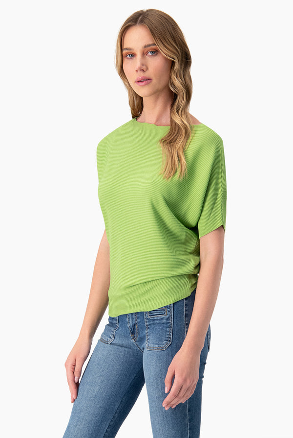 Blusa manga corta color verde botella