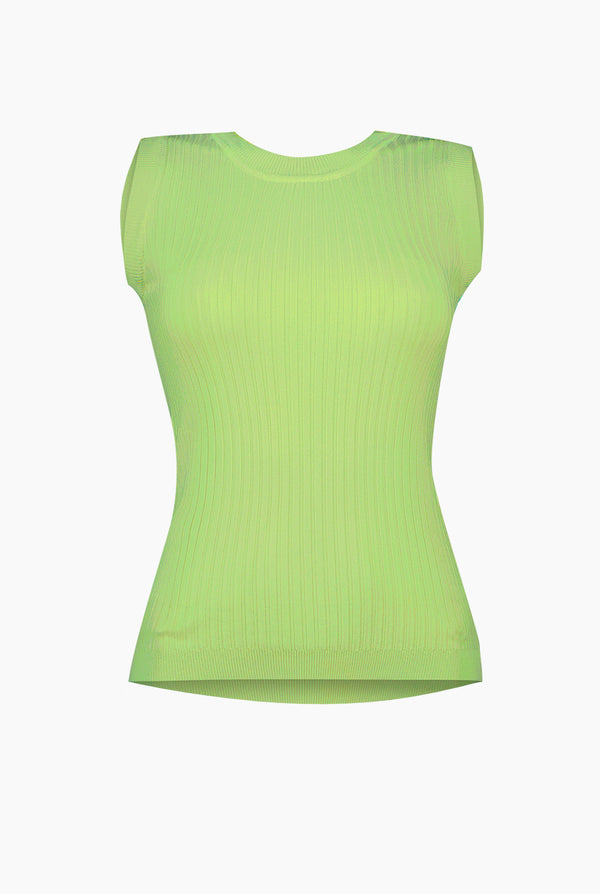 Blusa sin mangas color verde botella