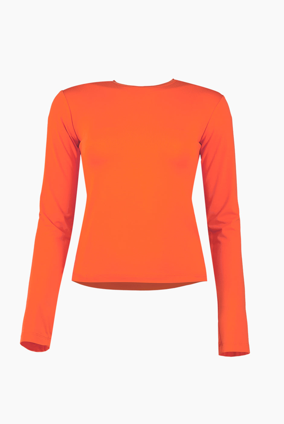 Playera basica de manga larga naranja