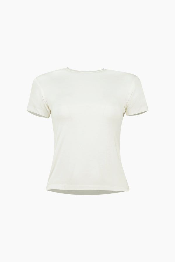 Playera basica de manga corta beige