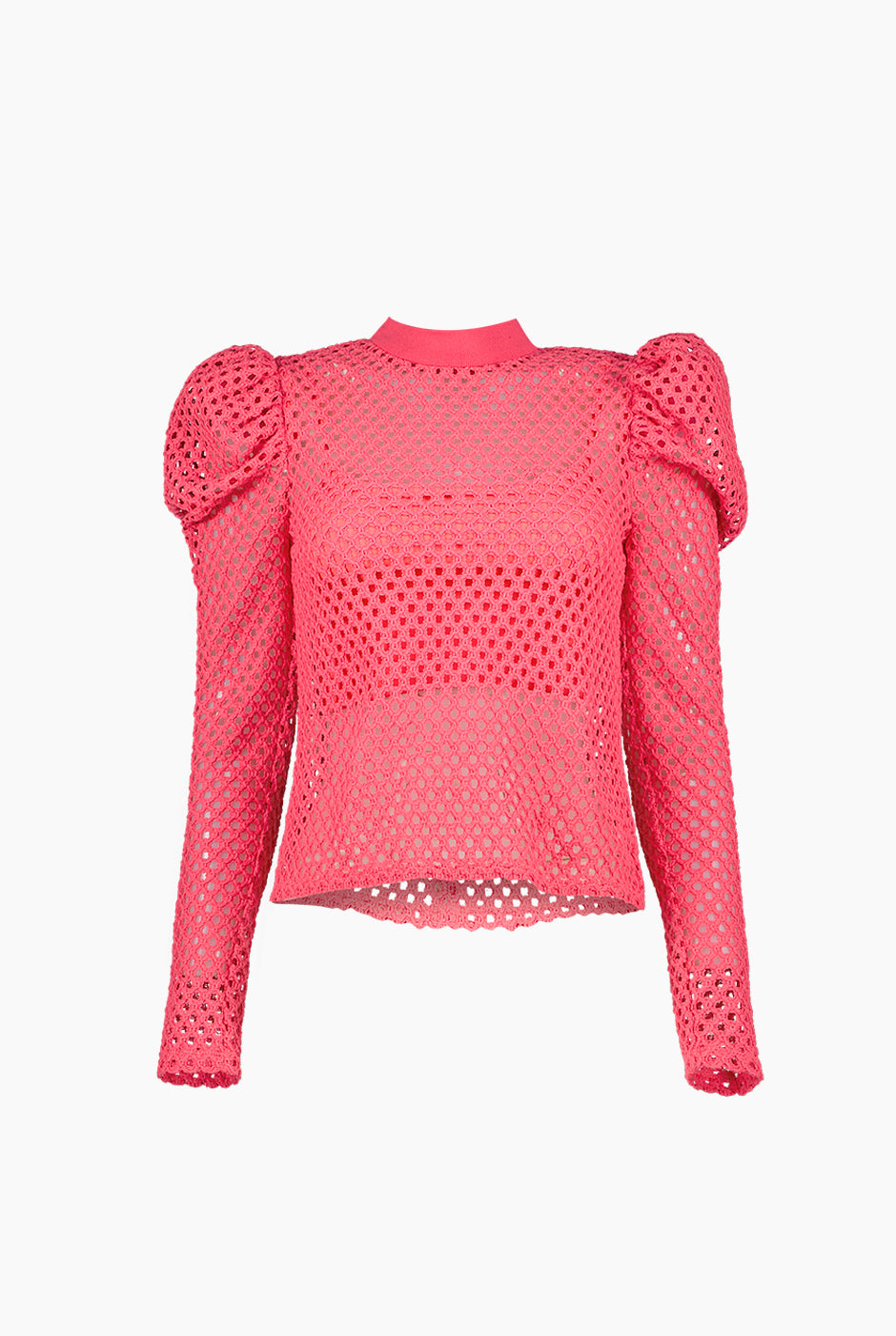 Blusa con hombro abullonado y manga larga