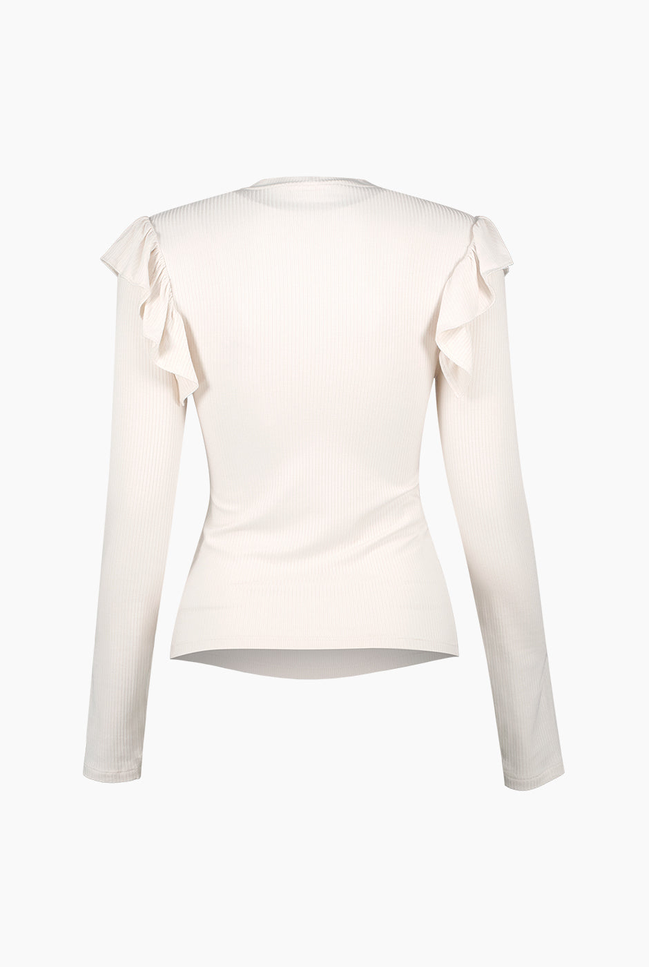 Top de cuello redondo con olan en sisa
