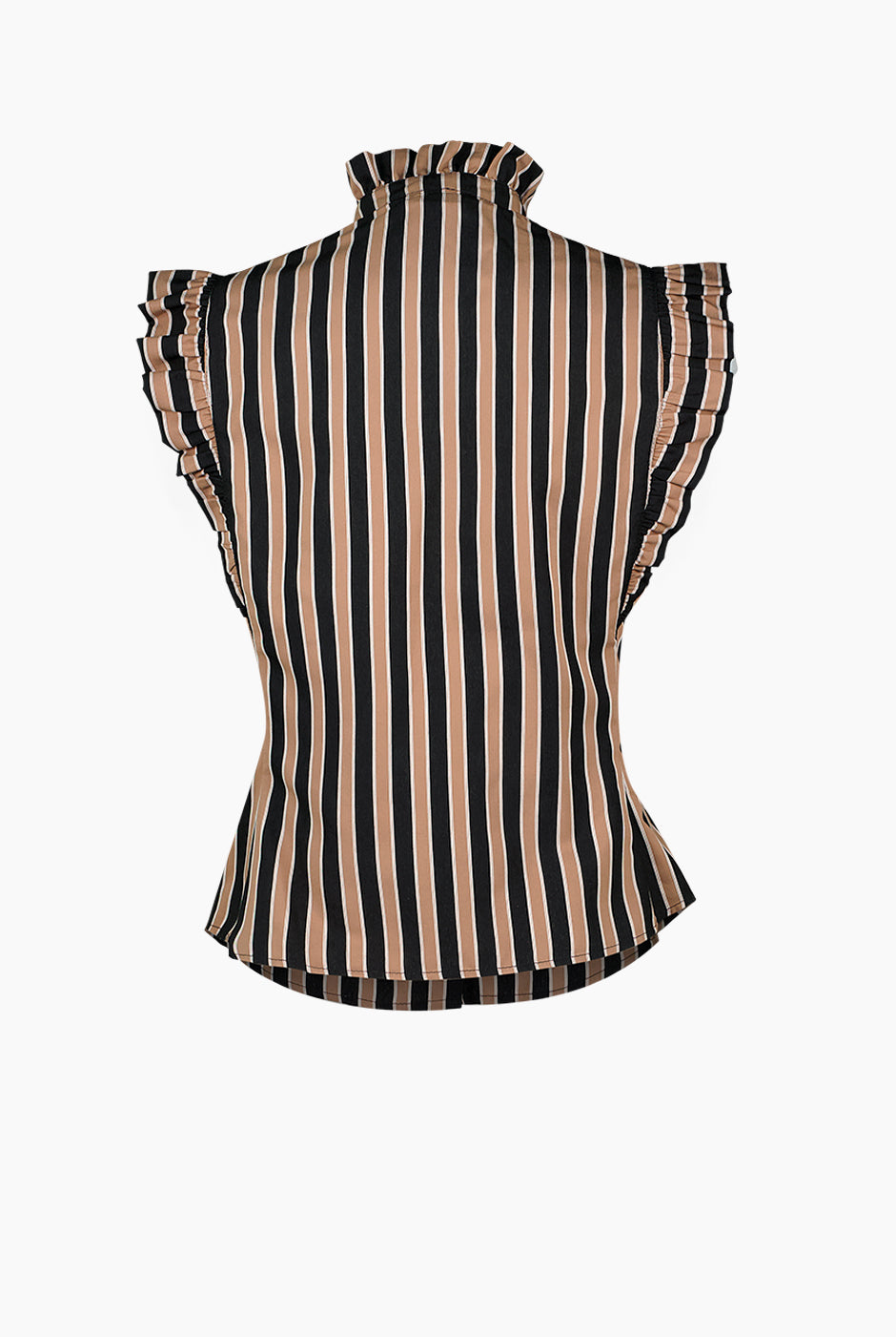 Blusa recta sin mangas y cuello alto