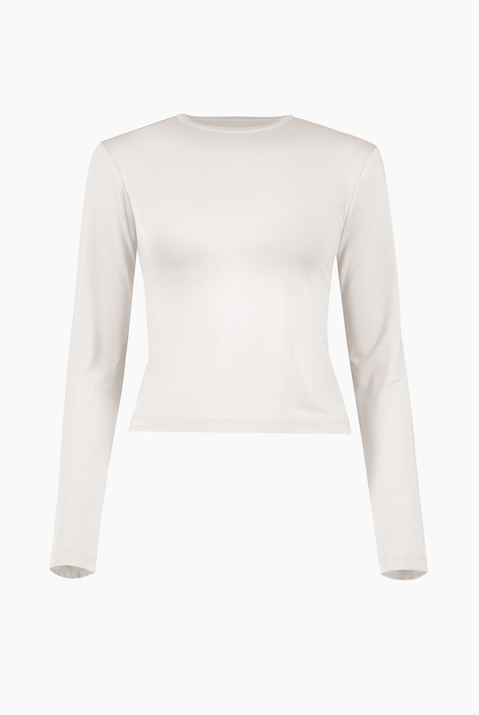 Playera basica de manga larga color beige