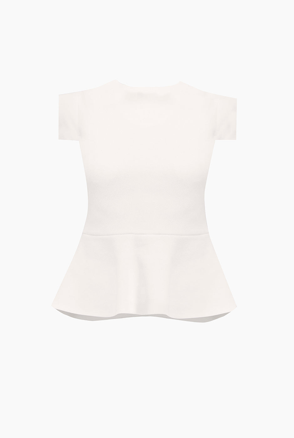 Blusa blanca sin mangas con cuello redondo
