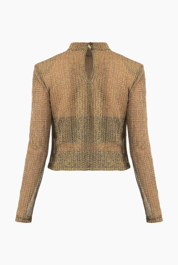 Blusa Dorada Manga Larga Ivonne