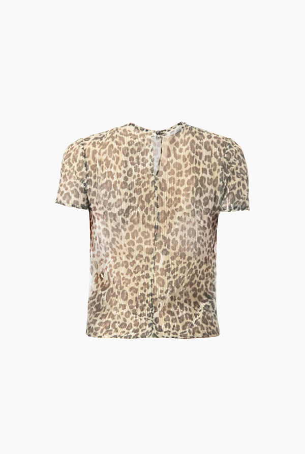 Blusa Animal Print Manga Corta