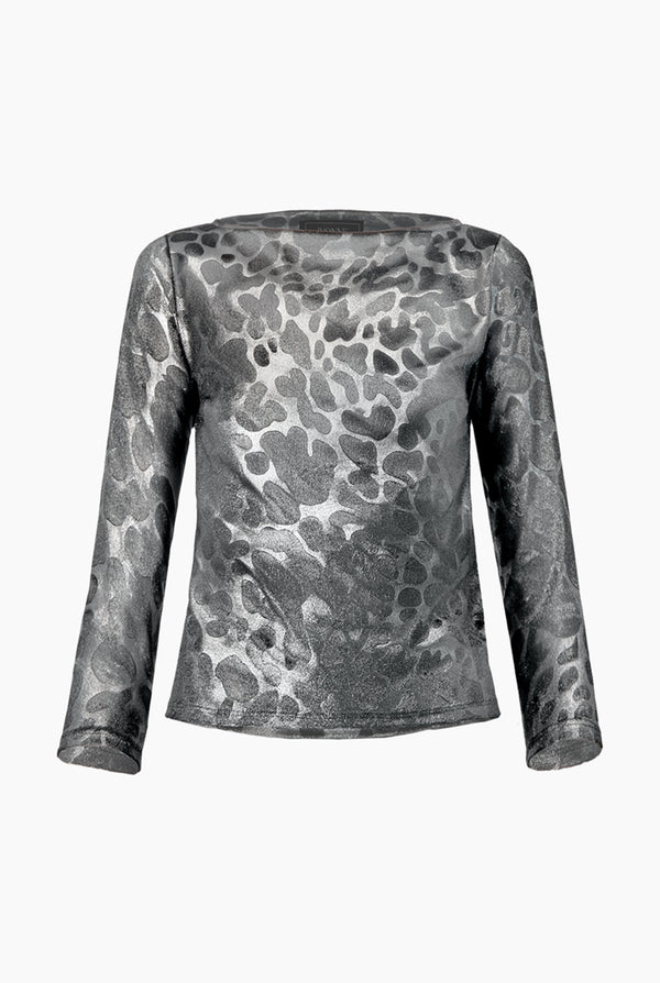 Blusa recta plata manga larga