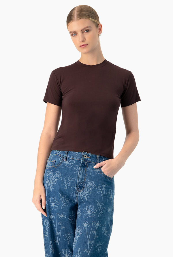 Playera basica lisa manga corta