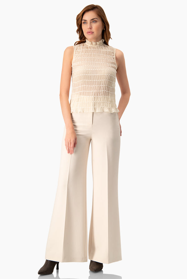 Blusa sin mangas con textura