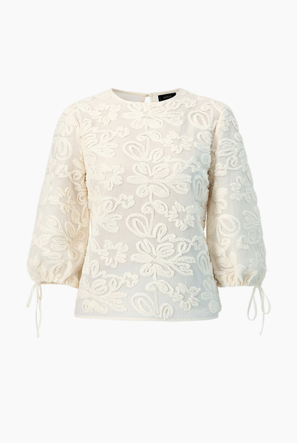 Blusa manga larga con amarre