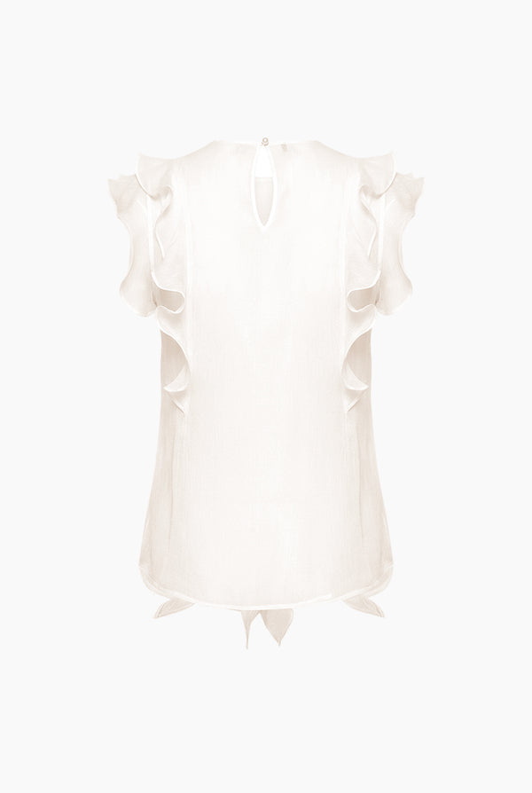 Blusa transparente sin mangas