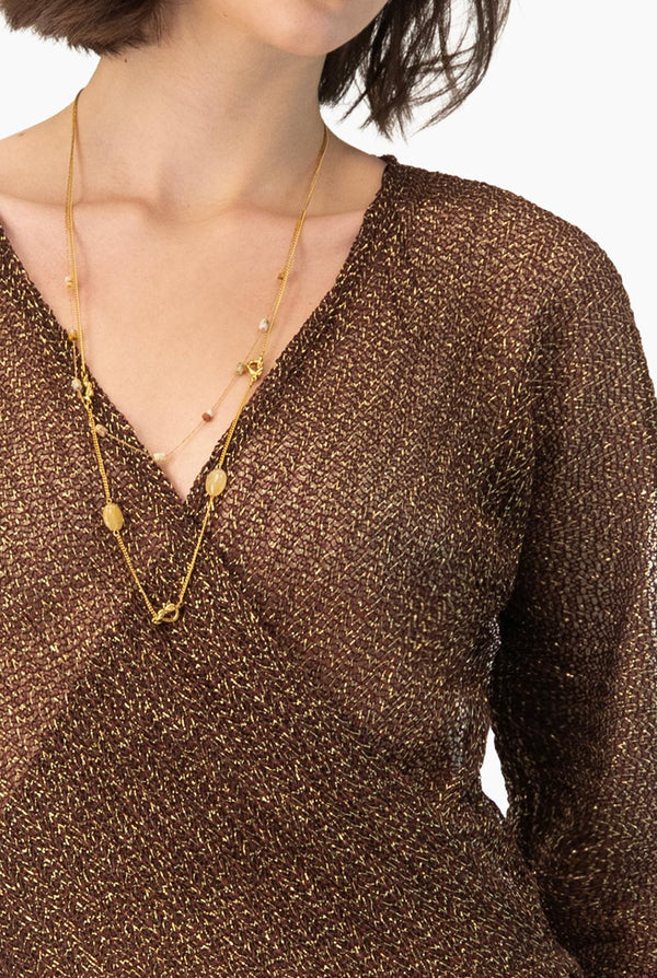 Blusa tejida Ivonne con escote V