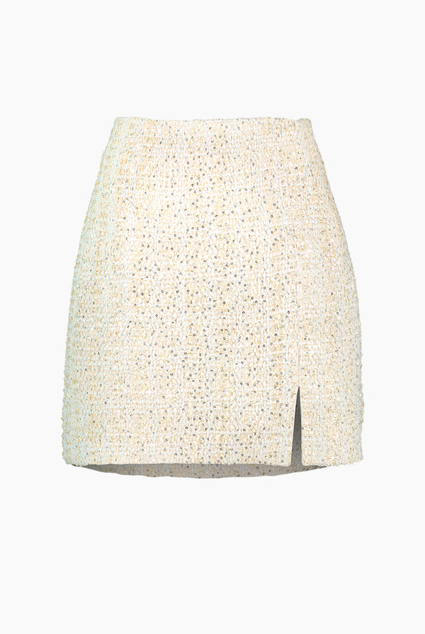 Falda corta con detalle de lentejuelas