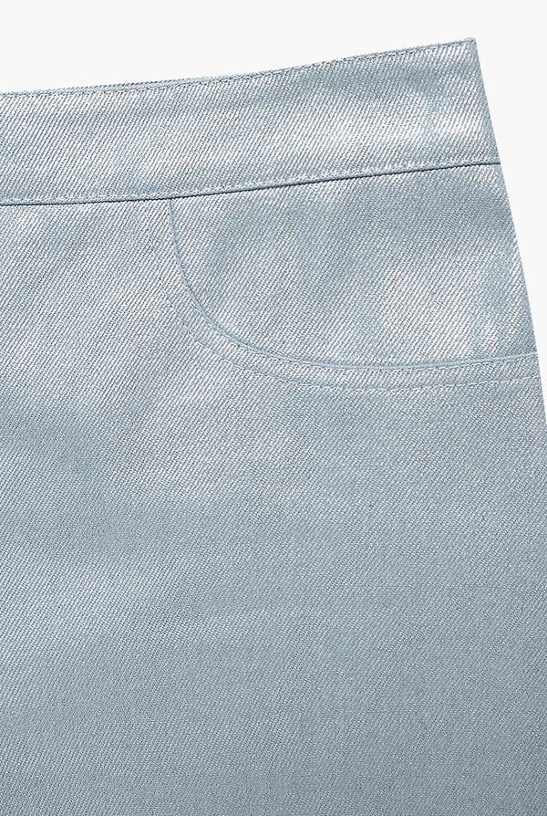 Pantalon denim semi campana