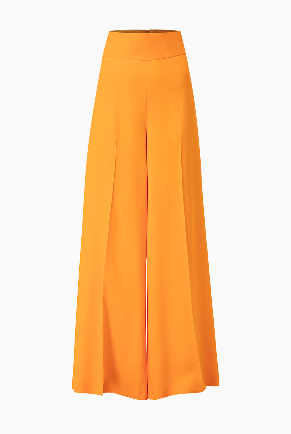 Pantalón Palazzo Naranja de Pierna Amplia y Pretina Ancha
