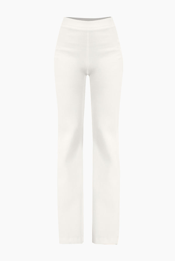 Pantalon campana color blanco