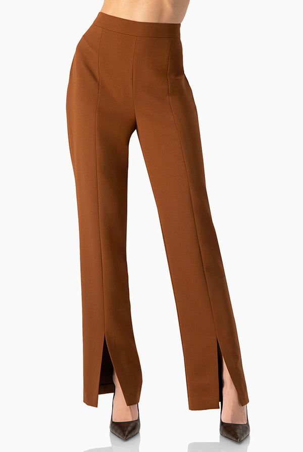 Pantalon liso con aberturas