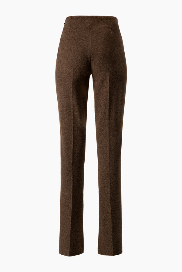 Pantalon cafe con aberturas