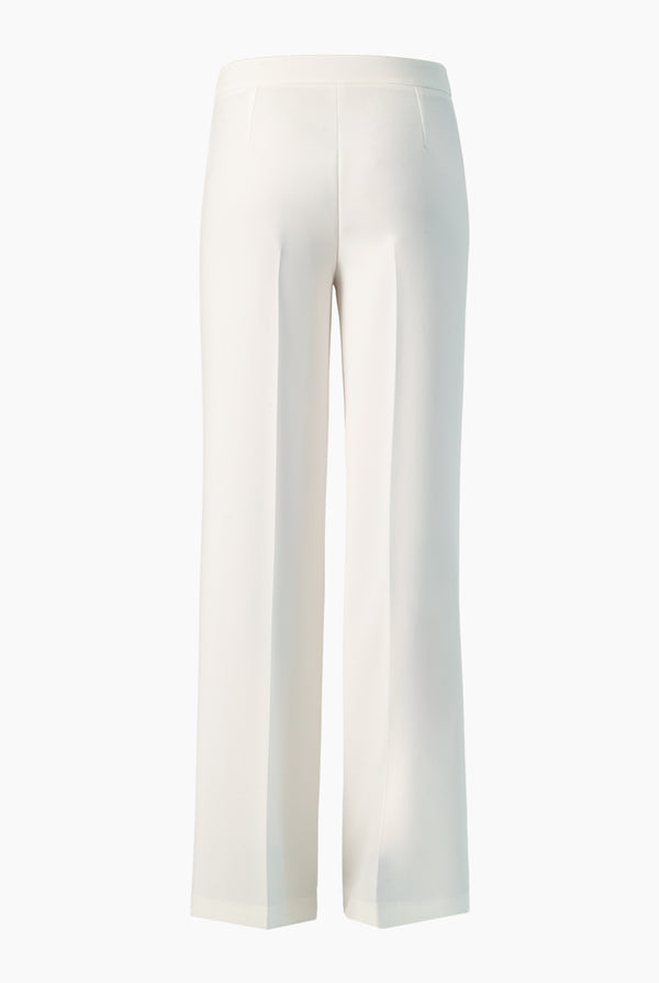 Pantalon recto blanco pierna amplia