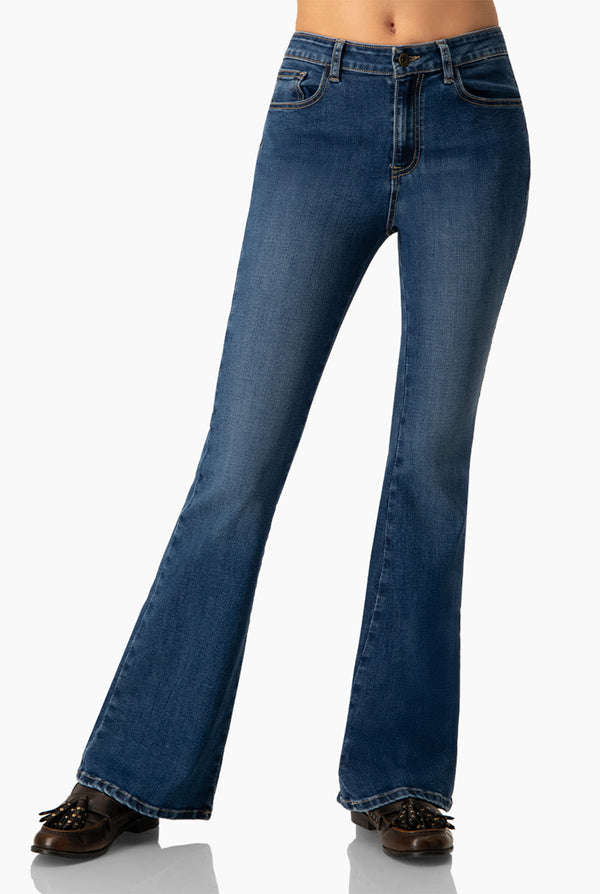 Jeans campana de un boton