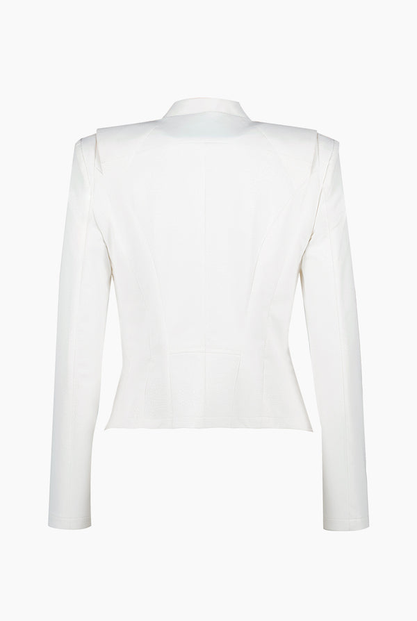 Blazer liso en color natural