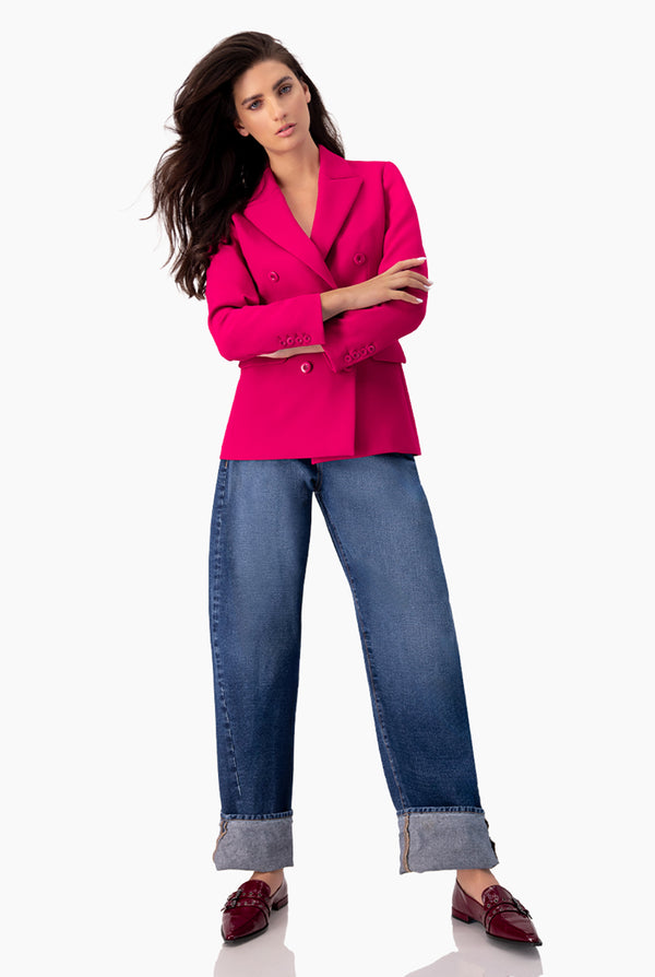 Saco Cruzado Fucsia Ivonne