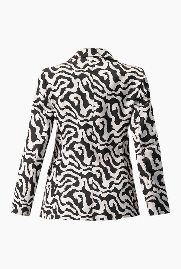 Saco Animal Print Plateado