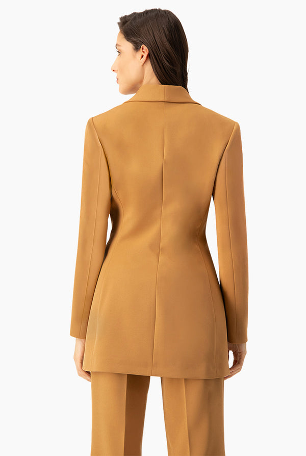 Blazer liso de un boton frontal