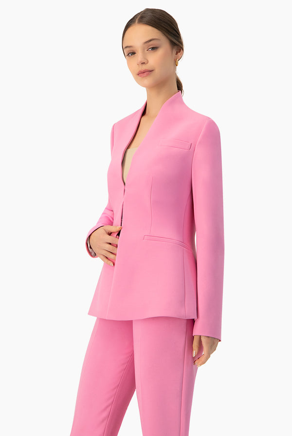 Saco rosa sin solapa