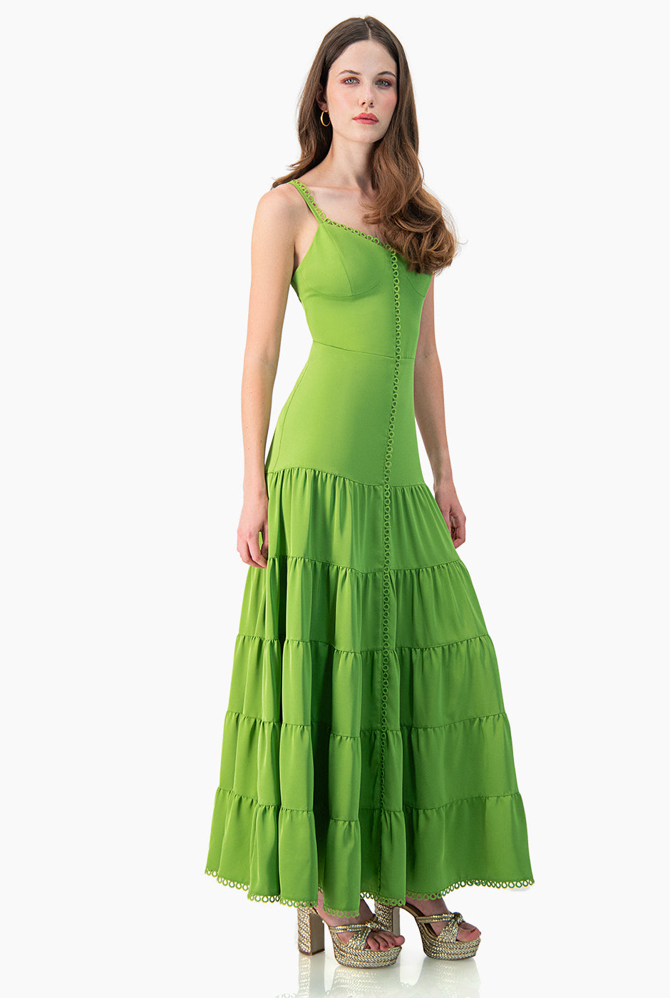 Vestido maxi de tirante delgado